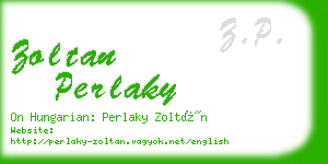 zoltan perlaky business card